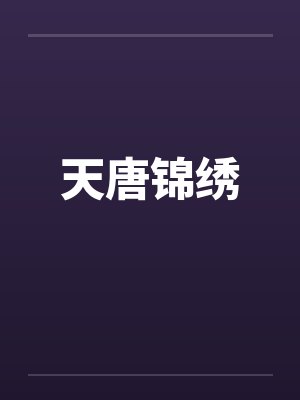 天唐锦绣封面